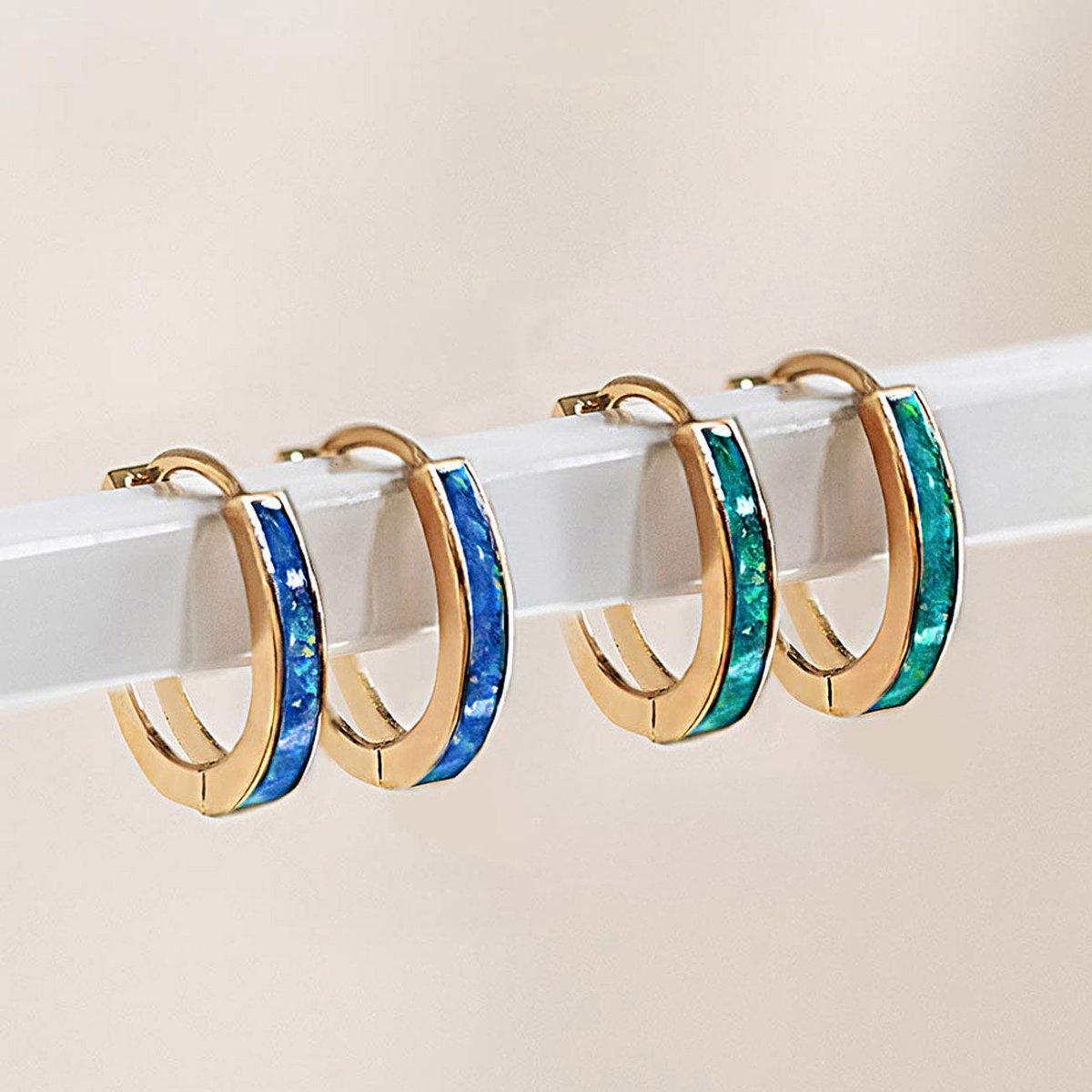 caption:Dark Blue and Green Opal | #Gemstone_Dark Green Opal