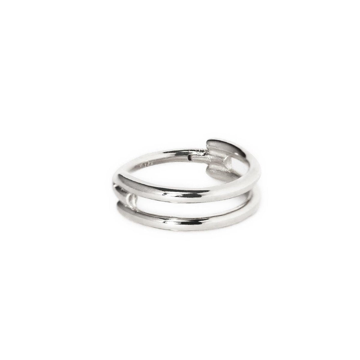 Sterling Silver Double Hoop Cartilage Earring