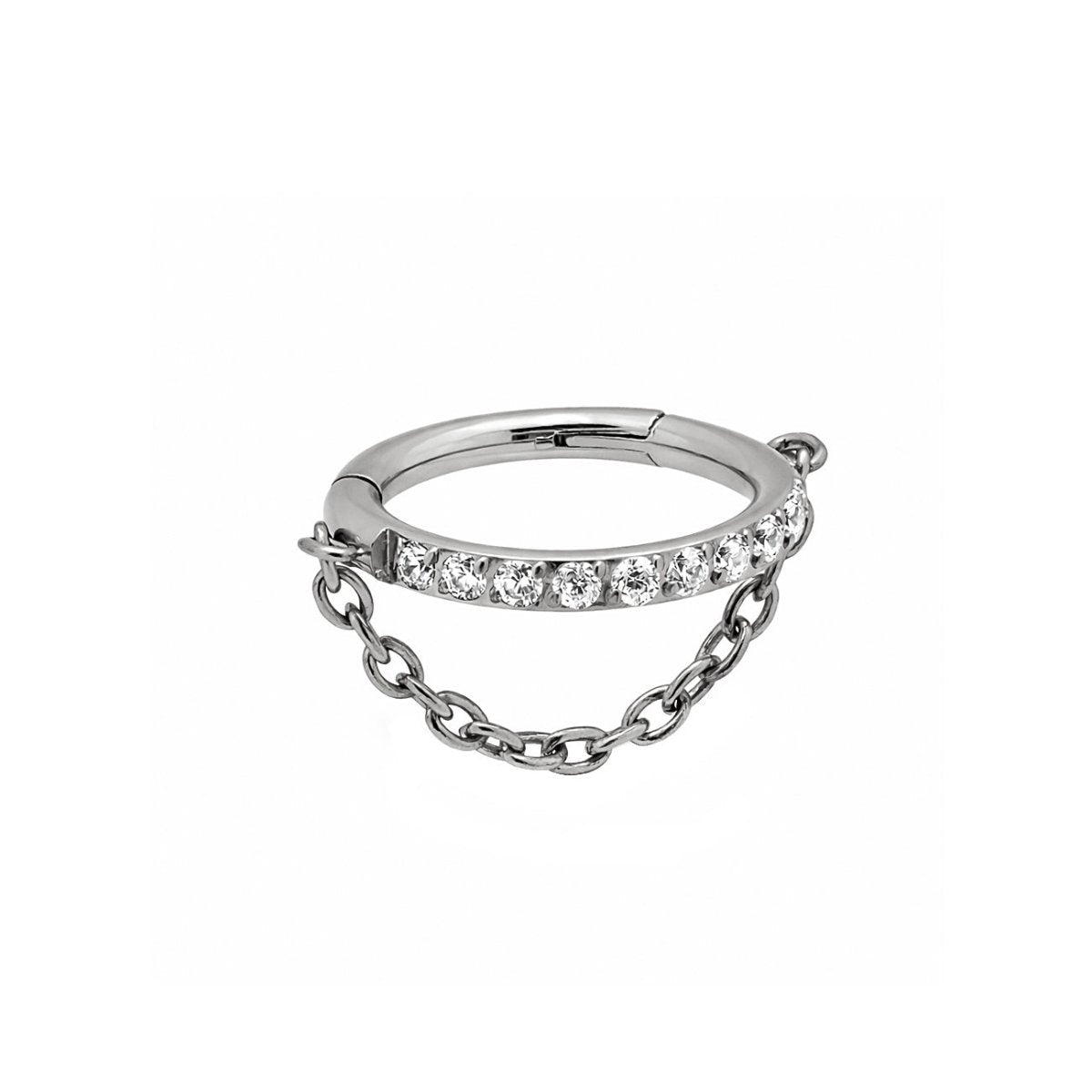 Cartilage Crystal Chain Hoop