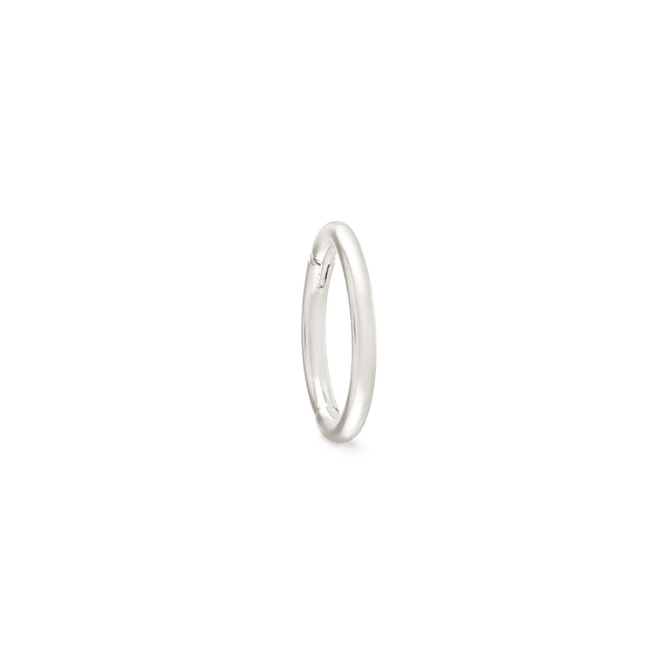 Sterling silver seamless clicker ring hoop, shown on a white background